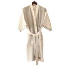 Load image into Gallery viewer, Waffle Weave Linen/Cotton Bathrobe