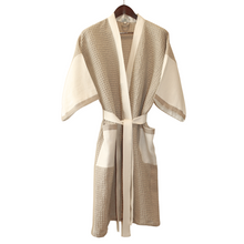 Load image into Gallery viewer, Waffle Weave Linen/Cotton Bathrobe