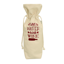 Load image into Gallery viewer, Cotton - Wine Bottle Bag