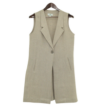 Load image into Gallery viewer, Linen - Long Classic Vest