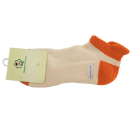 Short Ankle Socks - Natural/Orange