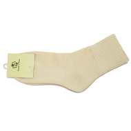 Medium Ankle Cotton Socks - Natural/Plain