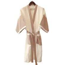 Load image into Gallery viewer, Waffle Weave Linen/Cotton Bathrobe