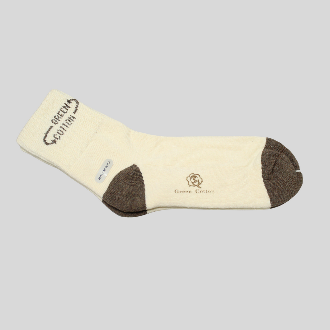 Medium  Ankle  Cotton Socks- Natural / Brown