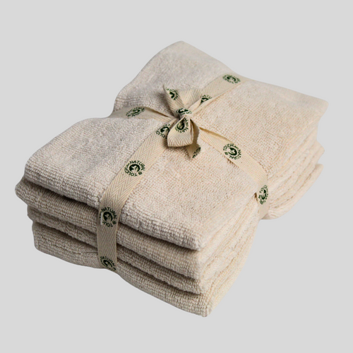 Bundle of 4 Terry Cotton Face Cloth - 33 x 33 cm - 525 GSM