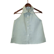 Linen - Crop Top w/Collar
