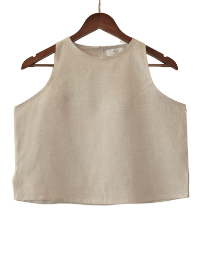 Natural Linen - Crop Top