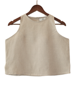 Natural Linen - Crop Top