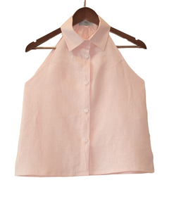 Linen - Crop Top w/Collar