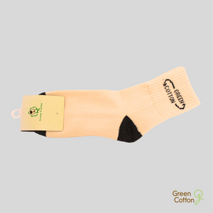 Medium Ankle Cotton Socks - Natural/Black