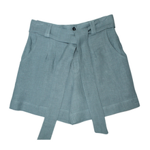 Load image into Gallery viewer, Linen - Pleated Shorts With Fabric Belt