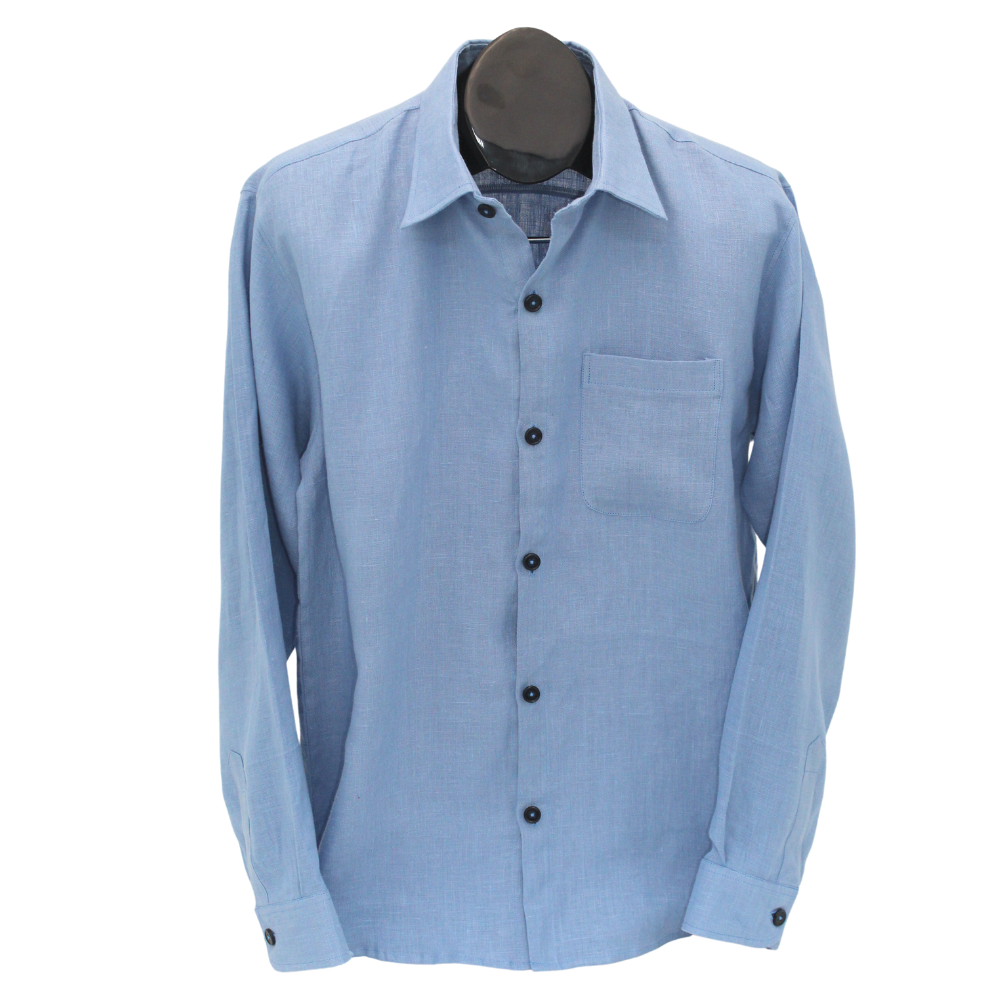 Linen - Men's Long Sleeves Shirt Normal