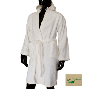 Hooded Terry Bathrobe - Egyptian Organic Cotton