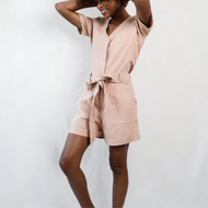 Linen - Pleated Shorts With Belt