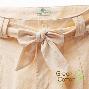 Crinkle Wash Cotton Pleated Shorts - Women